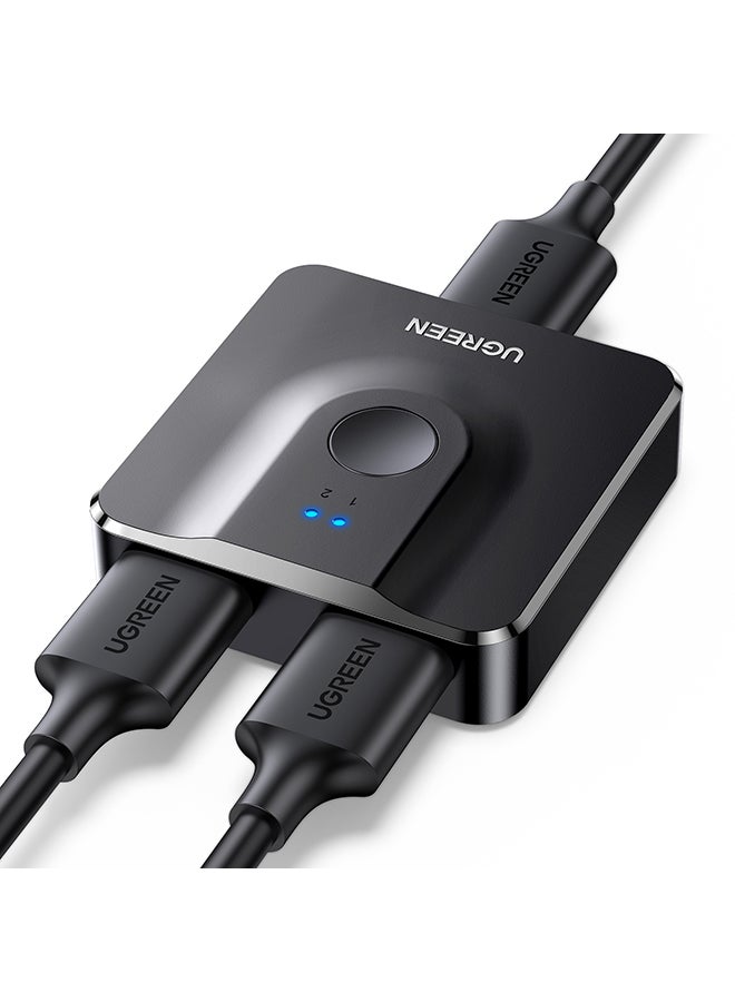 يو جرين محول HDMI 2 في 1، موزع HDMI ثنائي الاتجاه، مفتاح اختيار HDMI سهل التبديل يدعم 4K، HDR، 3D، HDCP لصندوق التلفزيون، PS4، الكمبيوتر المحمول، جهاز عرض HDTV للكمبيوتر الشخصي، شاشة عرض 50966 أسود - Image 1